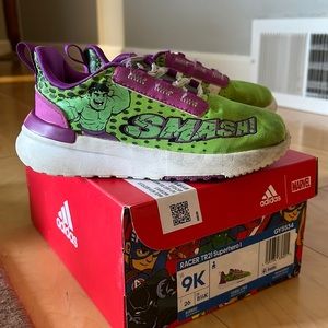 Marvel superhero hulk shoes adidas 9c /9k